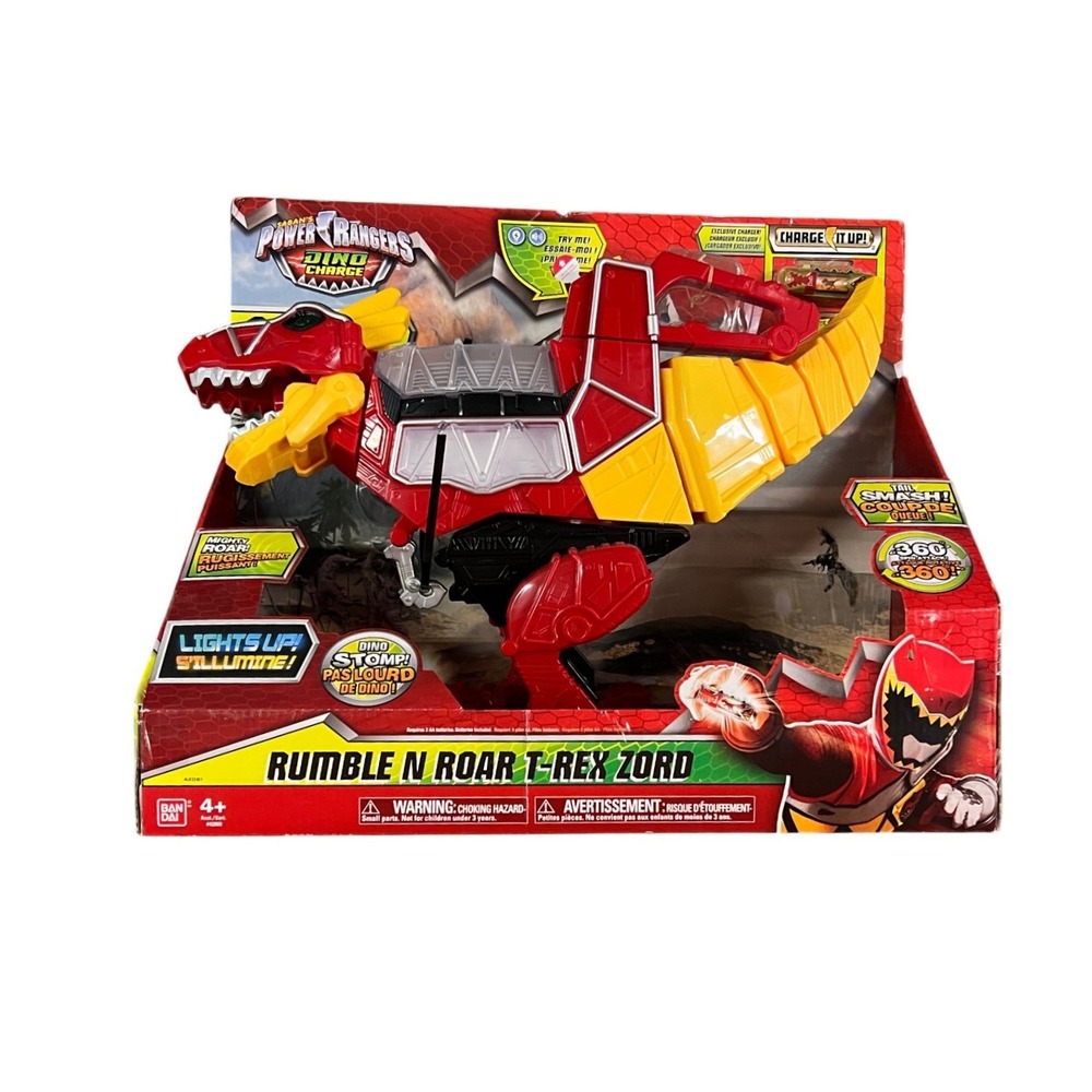 Power Rangers Dino Charge Rumble N Roar T-Rex Zord Bandai 42061 Lights Sounds